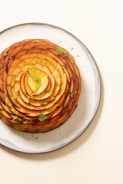 Tarte Pêche ∗ Verveine • EXPLORE par Maxime Raiffé, Meilleur Apprenti de France